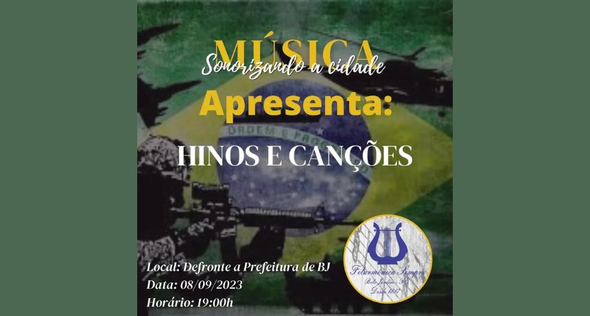 Banda Filarmônica São Sebastião apresenta “Hinos e Canções” no projeto Música Sonorizando a Cidade