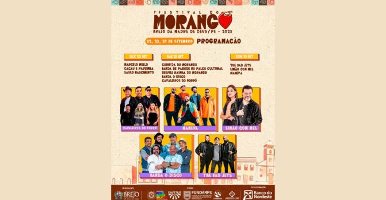 Prefeitura Municipal divulga atrações do 1º Festival do Morango