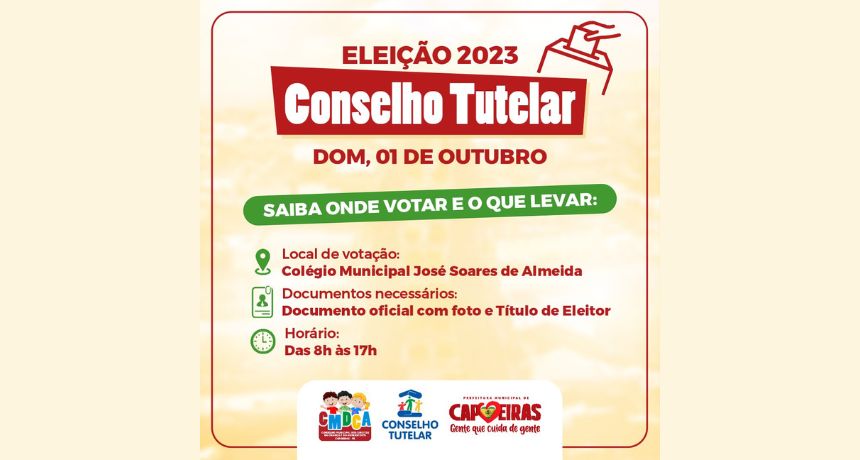 Veja como será a Eleição para o Conselho Tutelar em Capoeiras