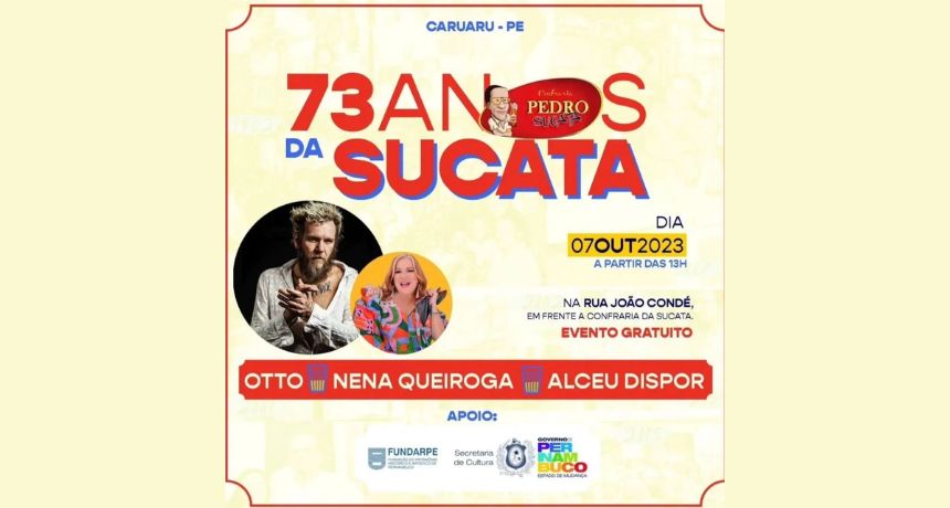 Confraria da Sucata celebra 73 anos com Otto, Nena Queiroga e projeto Alceu Dispor em Caruaru