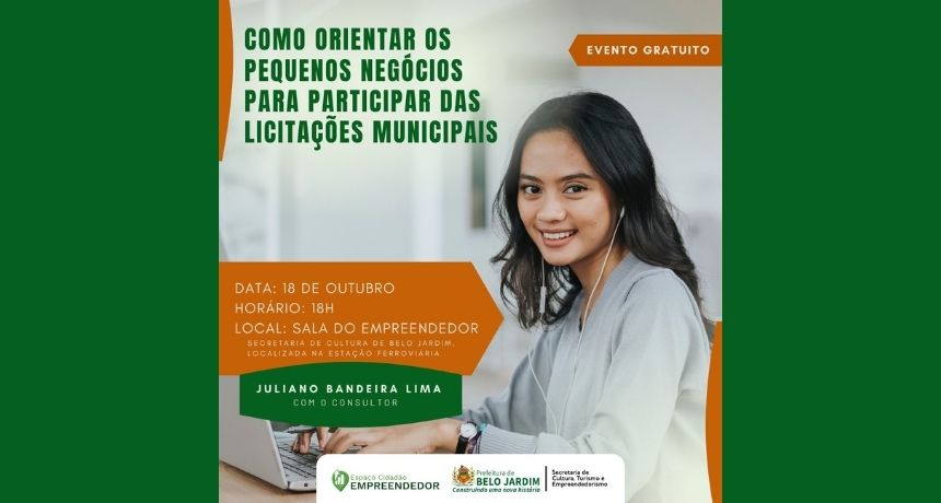 Prefeitura de Belo Jardim abre inscrições de palestra para empresários e microempreendedores individuais
