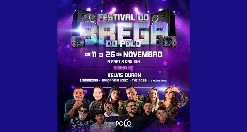 Confira programação do Festival do Brega em Caruaru