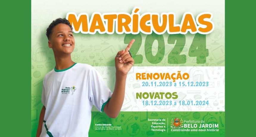 Prefeitura de Belo Jardim divulga datas e procedimentos para matrículas na Rede Municipal de Ensino