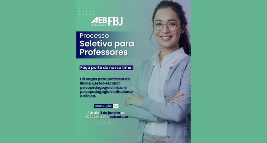 AEB/FBJ abre processo seletivo para contratação de professores