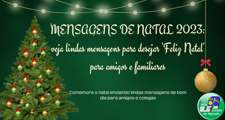 MENSAGENS DE NATAL 2023: veja lindas mensagens para desejar 'Feliz Natal' para amigos e familiares