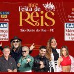 Festa de Reis 2024 em São Bento do Una: Alceu Valença, Conde, Marcia Fellipe e muito mais