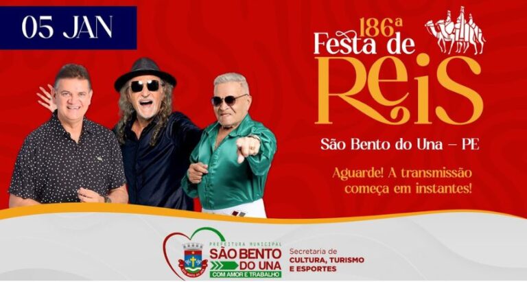 Assista a 1ª noite da 186ª Festa de Reis de São Bento do Una