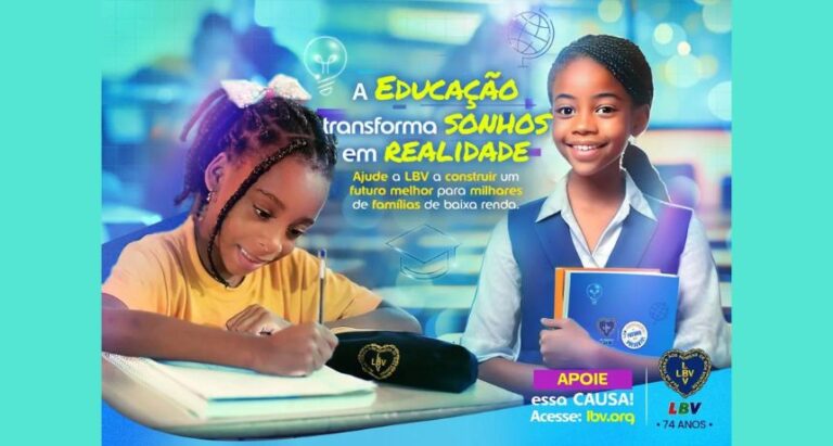 1 milhão de refeições e 18 mil kits pedagógicos: compromisso da LBV para iniciar 2024