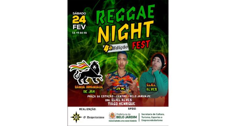 Belo Jardim se prepara para 4ª edição do Reggae Night Fest