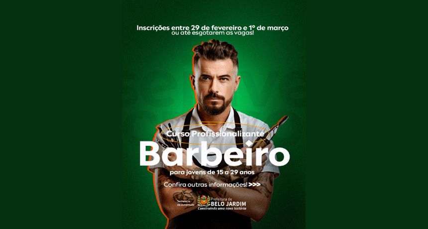 Prefeitura de Belo Jardim oferece Curso Profissionalizante de Barbeiro para jovens