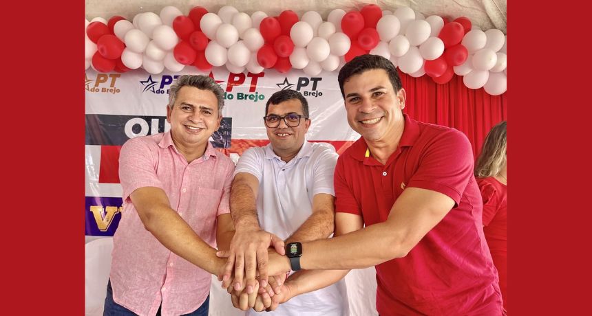 O deputado federal Carlos Veras e o deputado estadual Doriel Barros apoiam o nome de Jaelson do Sindicato (PT) para prefeito de Brejo da Madre de Deus
