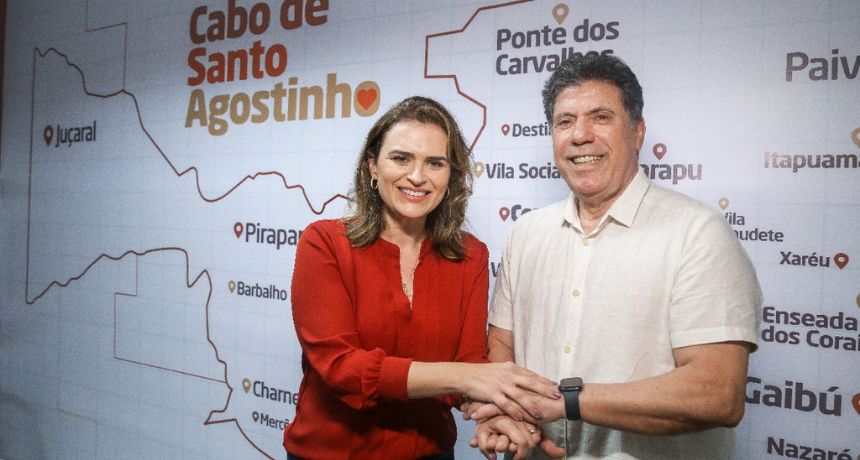 Marília Arraes oficializa Lula Cabral como pré-candidato a prefeito do Cabo