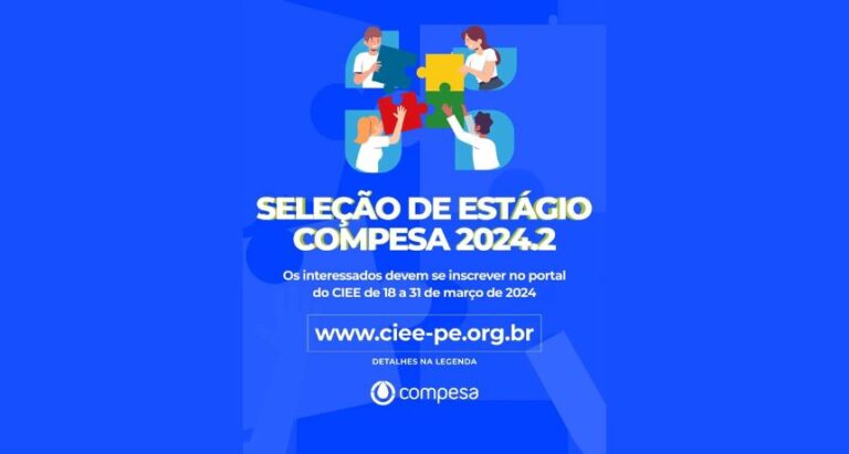 Compesa abre vagas de estágio para cursos superior e técnico