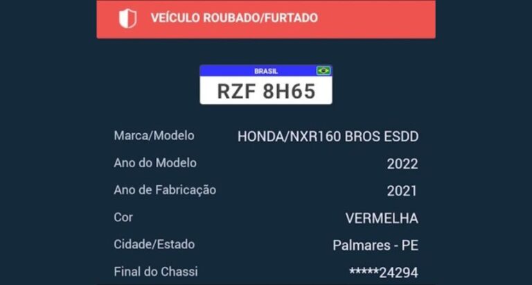 Motocicleta é tomada de assalto na zona rural de Tacaimbó