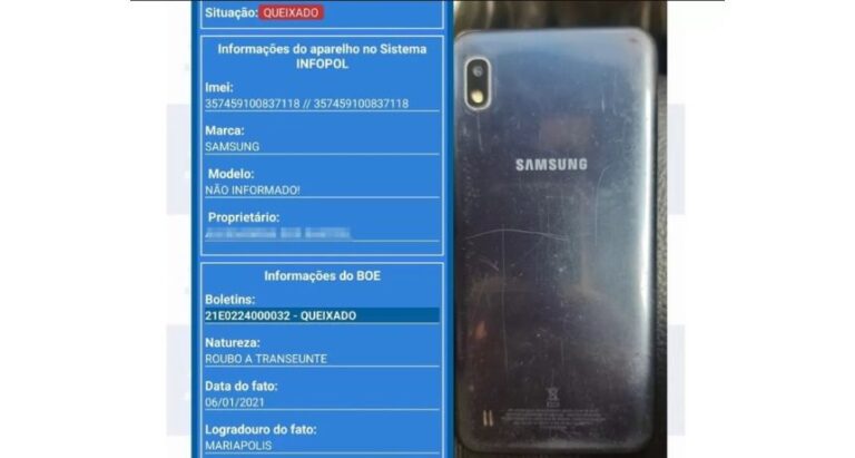 Mulher é detida com celular roubado em Capoeiras