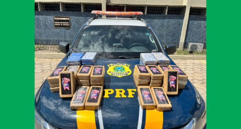 PRF apreende cocaína e pasta base na carroceria de carro no Sertão