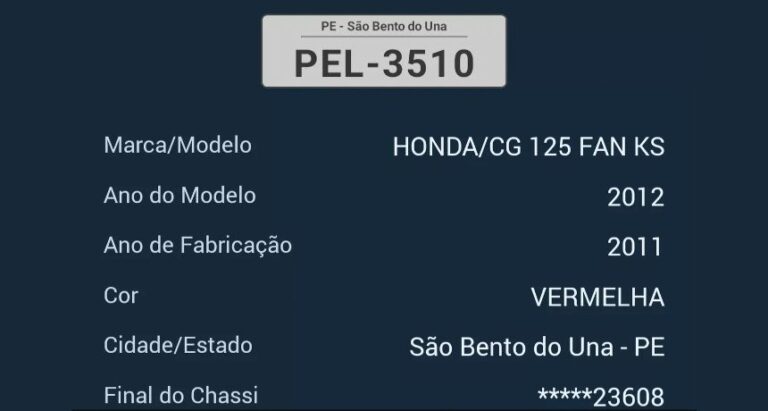 Moto foi tomada de assalto no sítio Pimenta, em São Bento do Una