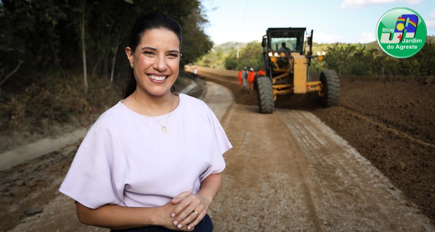 Em Caruaru, governadora Raquel Lyra vistoria obras de requalificação da APE-095, a Estrada de Malhada de Pedra