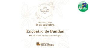 Encontro de bandas será realizado na nesta segunda-feira (16) em Belo Jardim