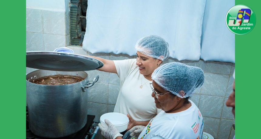 Em Taquaritinga do Norte, governadora Raquel Lyra inaugura 160º cozinha comunitária e alcança marca de 32 mil refeições entregues diariamente à população em situação de vulnerabilidade do Estado