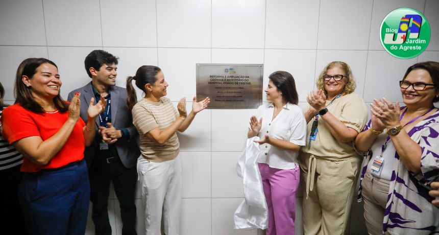 Governadora Raquel Lyra inaugura refeitório e cozinha do Hospital Otávio de Freitas