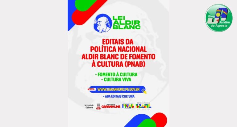 Prefeitura de Garanhuns divulga editais da Política Nacional Aldir Blanc de Fomento à Cultura