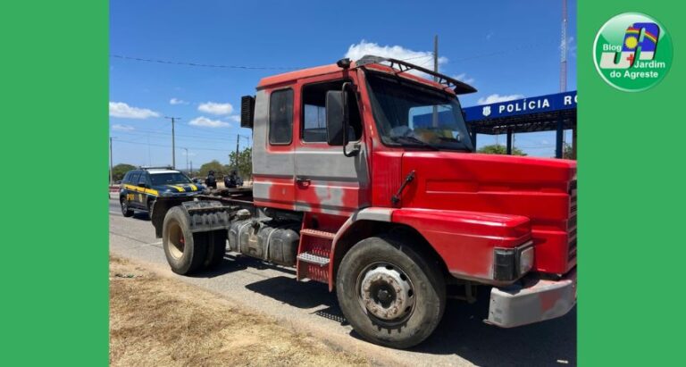 Caminhão furtado e com placas falsas é recuperado pela PRF no Agreste de Pernambuco