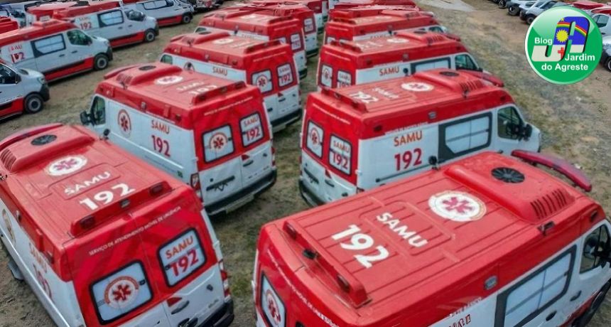Pernambuco reforça atendimento de emergência com 64 novas ambulâncias do Samu