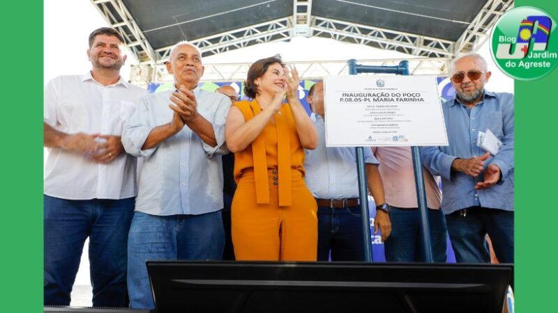 Na véspera do Dia Mundial da Água, governadora em exercício Priscila Krause entrega obra hídrica que acabou com o rodízio em parte do município de Paulista