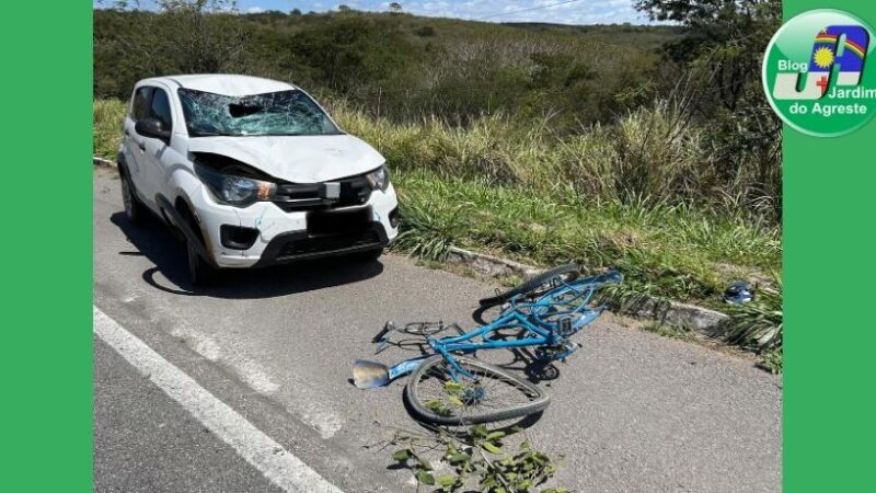 Ciclista morre após ser atingido por carro na BR-232, em Arcoverde