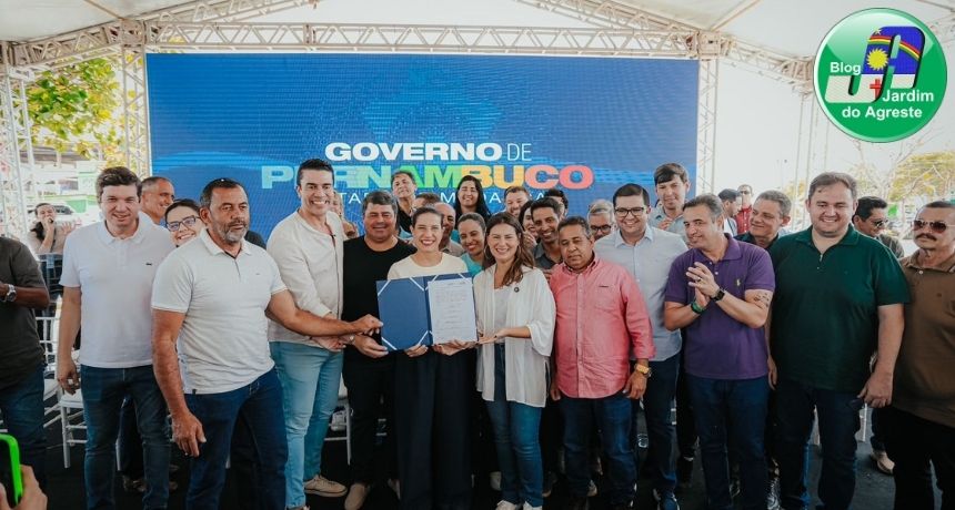 Em Caruaru, governadora Raquel Lyra anuncia mais de R$ 9 milhões em investimentos estaduais para a construção da nova Feira do Gado e pavimentação de ruas