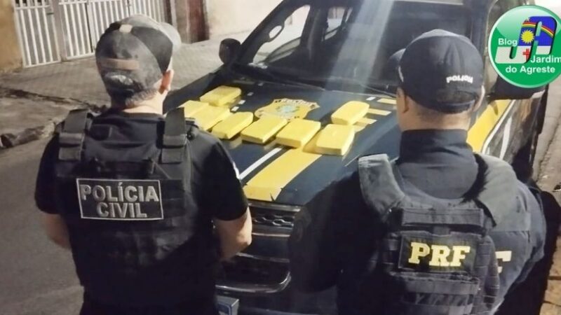 Casal é detido com 8 Kg de crack dentro de estepe de carro em Garanhuns