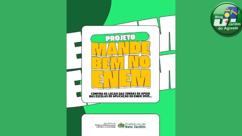 Prefeitura de Belo Jardim realiza 6ª edição do “Mande Bem no ENEM” e beneficia jovens do município nos dias de prova