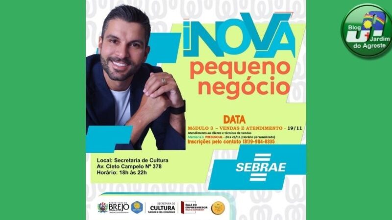 Sala do Empreendedor do Brejo da Madre de Deus oferece novo curso de capacitação em vendas