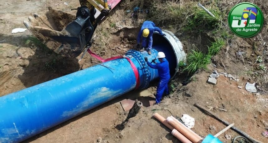 Compesa realiza manutenção emergencial no sistema de abastecimento de São Bento do Una, Belo Jardim e Tacaimbó