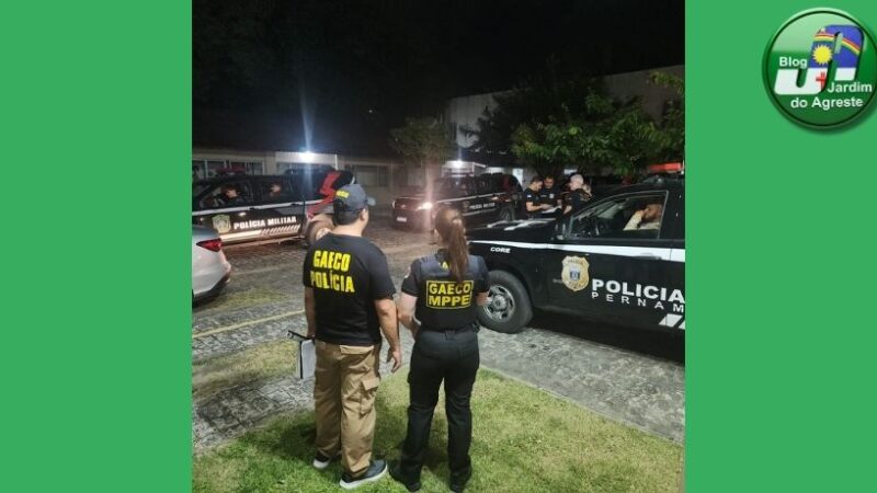 Operação conjunta do MPPE e forças policiais mira grupo suspeito de desviar recursos de emendas parlamentares em Ipojuca