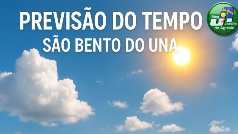 Previsão do Tempo para São Bento do Una — Fim de Semana 22 e 23 de Novembro