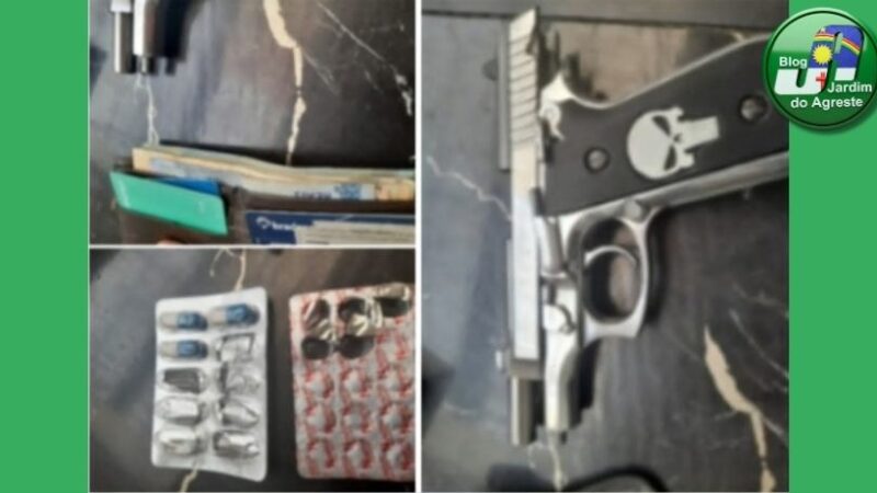 São Bento do Una – Polícia Militar apreende pistola, munições e detém suspeito por ameaças