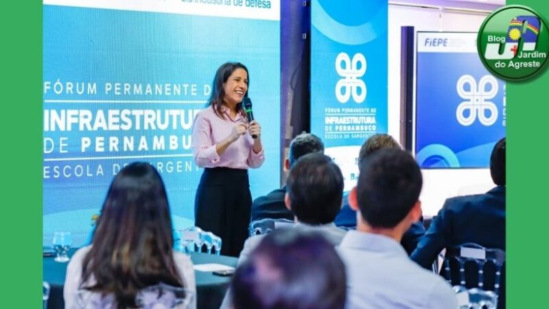 Em fórum da FIEPE, governadora Raquel Lyra destaca avanços na infraestrutura para receber Escola de Sargentos do Exército