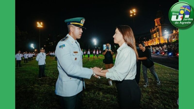Juntos Pela Segurança: governadora Raquel Lyra reforça segurança de Pernambuco com a formatura de 148 novos oficiais da PMPE