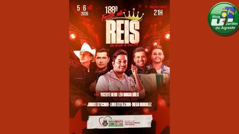 188ª Festa de Reis movimenta São Bento do Una com dois dias de shows e tradição