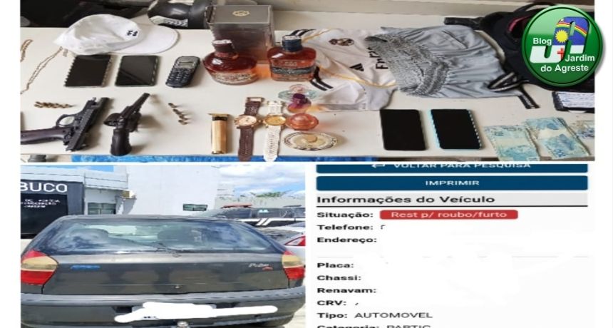 Polícia Militar frustra assalto com reféns e prende três suspeitos em Belo Jardim