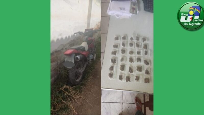 Polícia Militar recupera motocicleta roubada e apreende drogas em São Bento do Una
