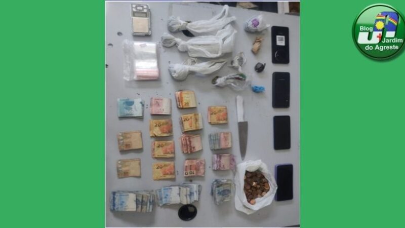 Tráfico de drogas e porte ilegal de arma branca são registrados em Belo Jardim