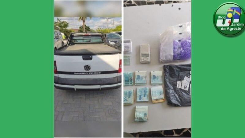 São Bento do Una – PM apreende material ligado ao tráfico de drogas no bairro Delmiro Braga